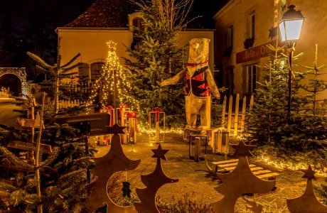 Saulges illuminé à Noël